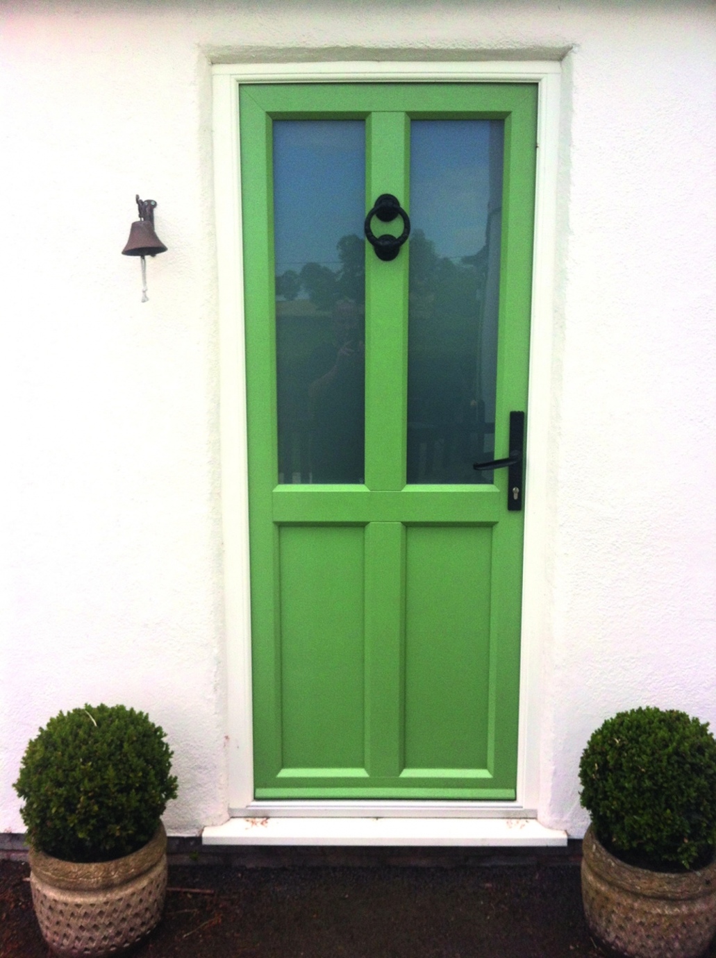 Half-Glazed Green Cruciform Door