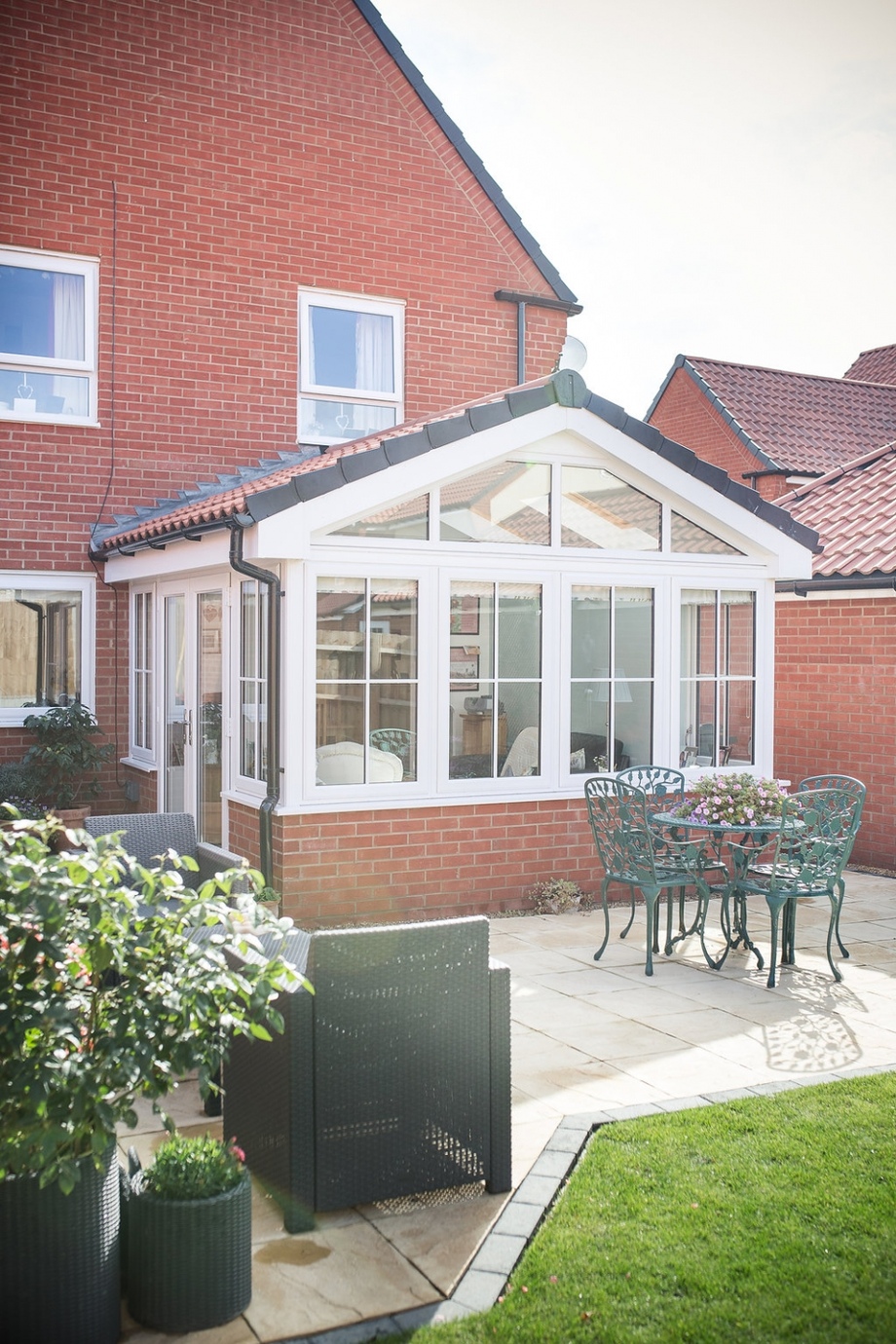 Externally, the new garden room blends seamlessly with the house