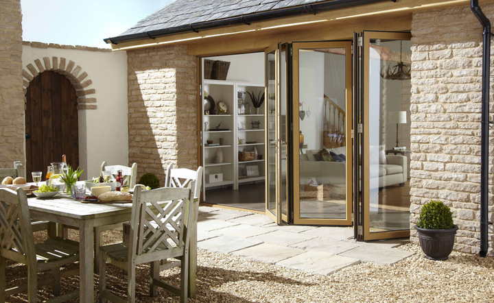 Origin OB-72 Bi-Fold Doors in Natural Oak