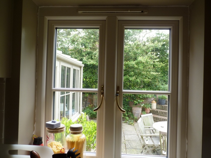 Storm windows with authentic bar - interior