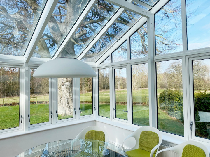 Olive green conservatory