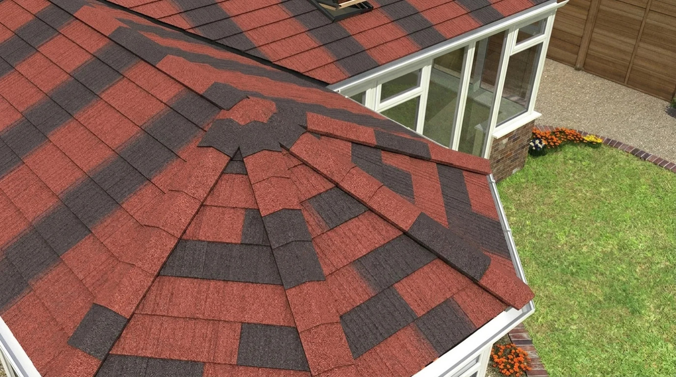 Metrotile Shingle Red Brown