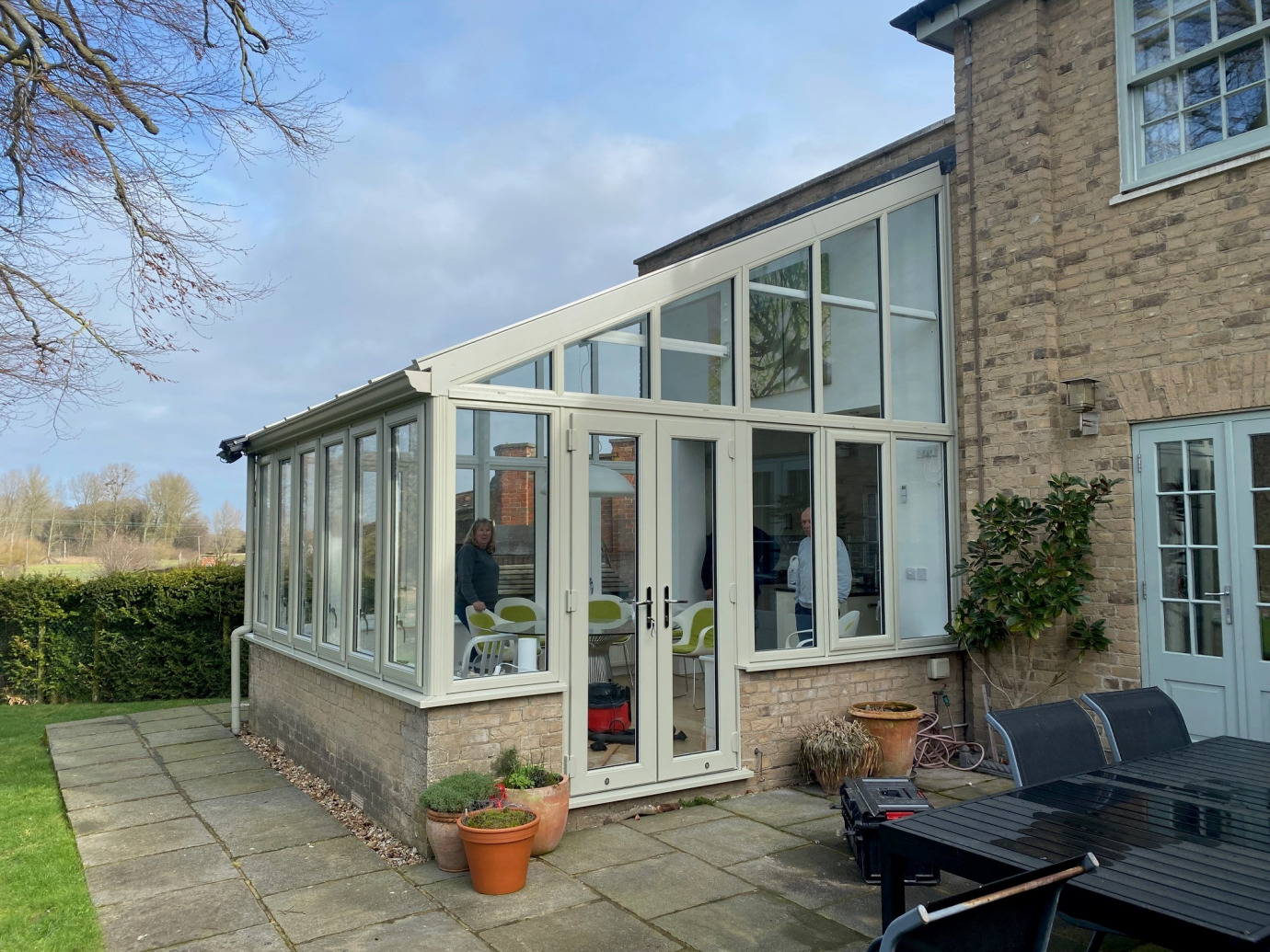 Olive green conservatory