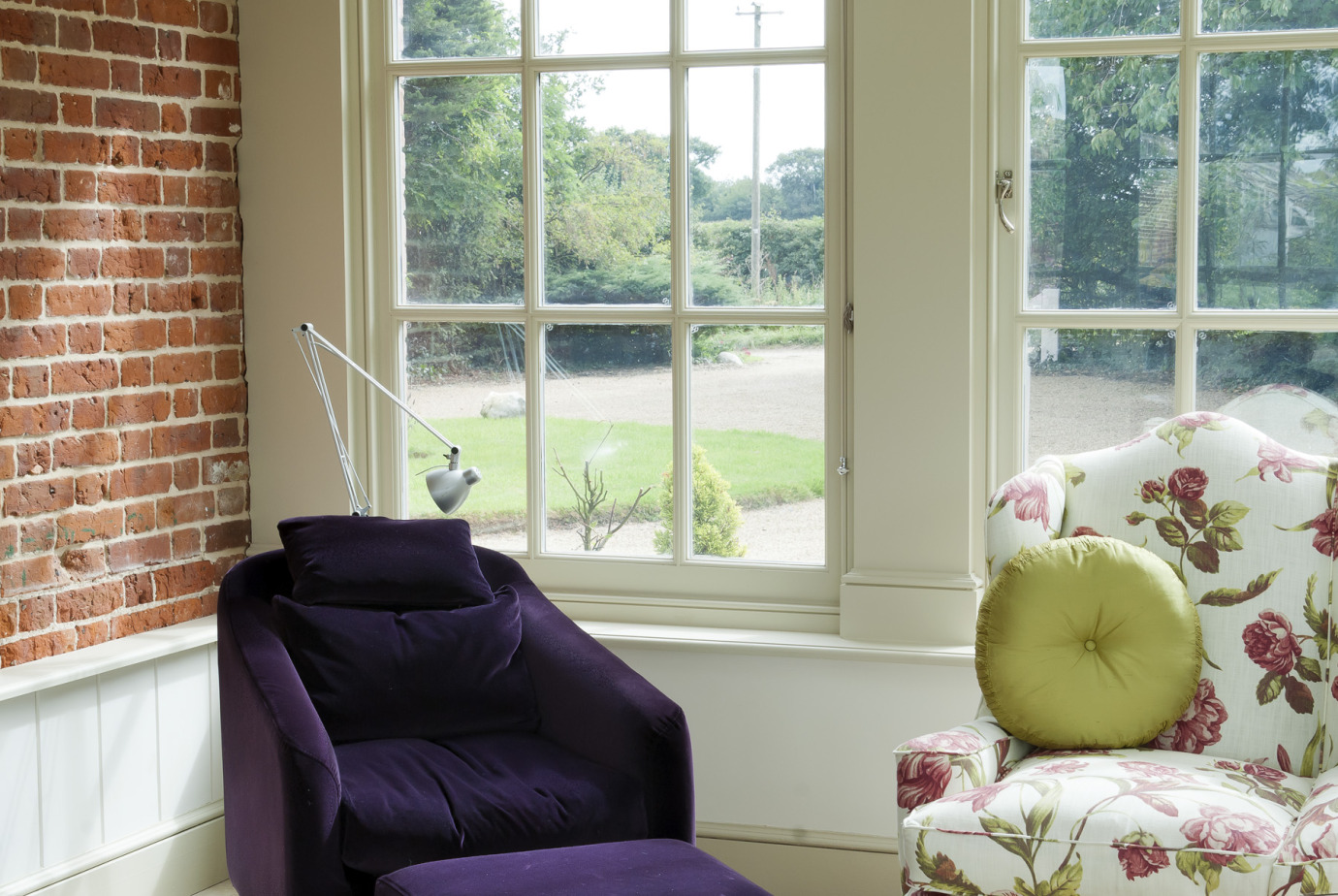 Traditional orangery with Georgian pilasters, French doors & clerestory windows
