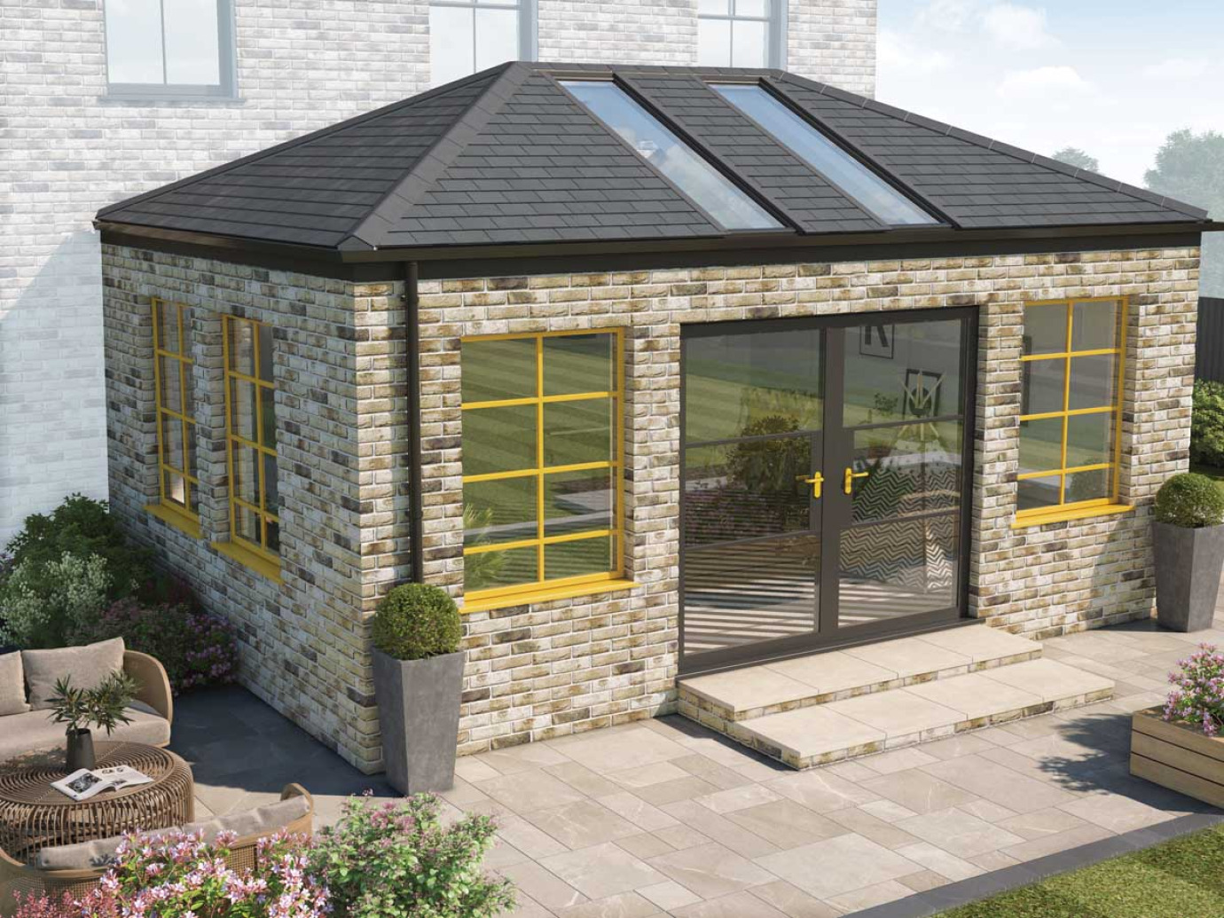 Choice of exterior material, flat roof or apex...