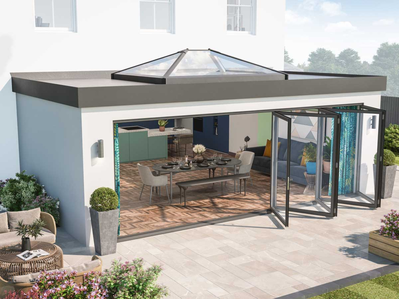 Choice of exterior material, flat roof or apex...